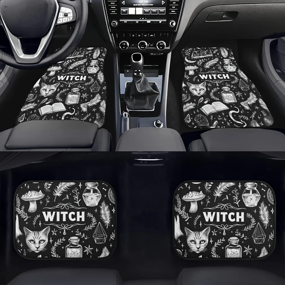 4pcs All-Weather Fit Car Floor Mats Suitable For All Vehicle Types, Heavy-Duty Rubber With Precise Trimming For Fit, Easy Instal