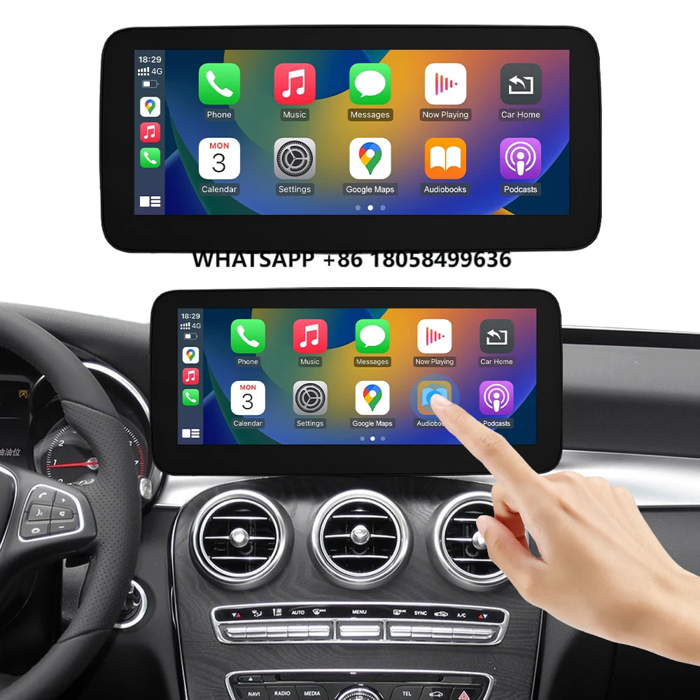 

Wireless Aple CarPlay Android Auto Multimedia Display Screen for Mercedes C Class W205 GLC V Class W447 2015-2018 NTG5.0