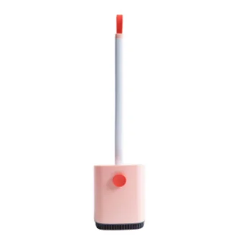 Silicone Multicolor Durable Toilet Brush Set Portable Scrub Long Handle Cleaning Tool Bathroom Accessories Replacement