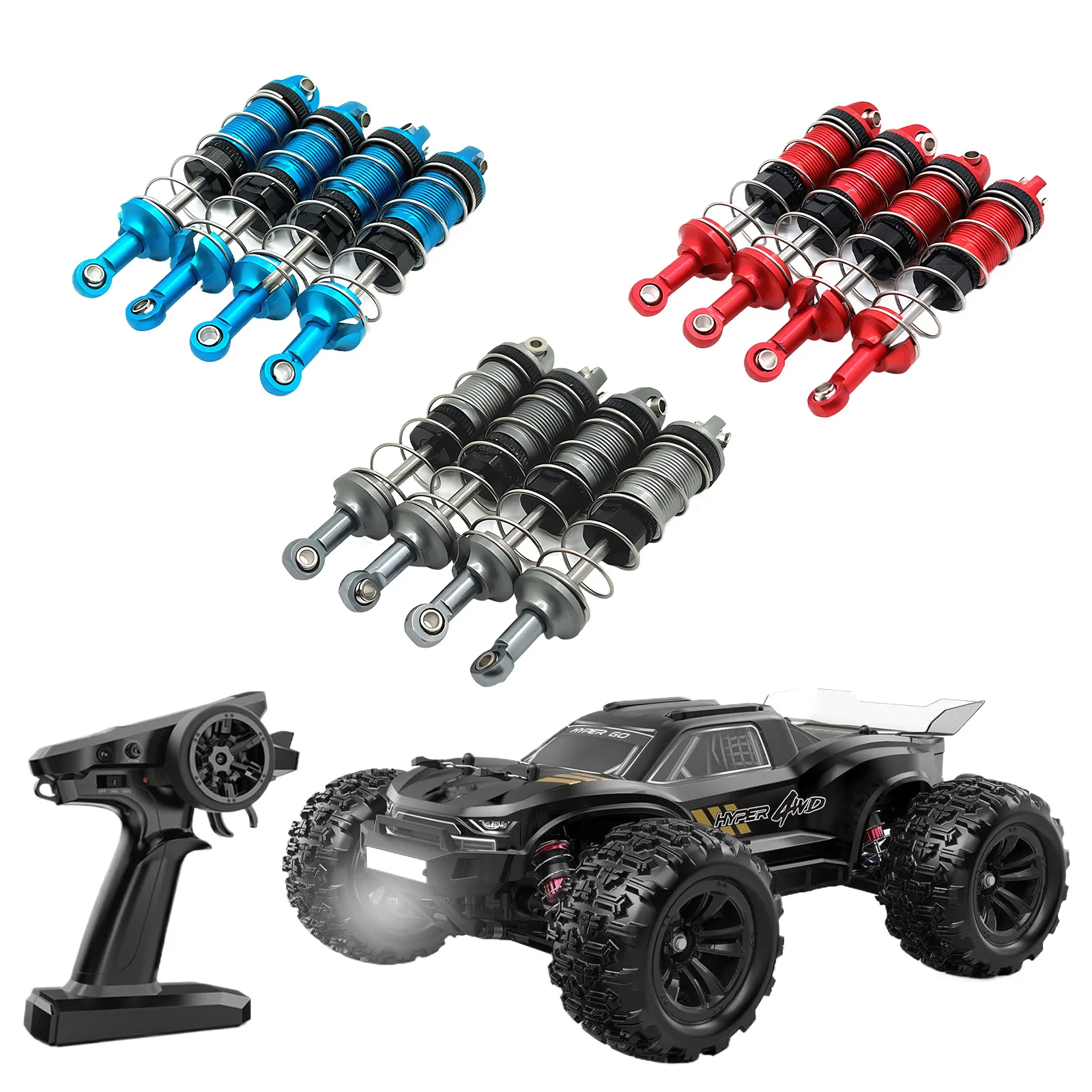 RCGOFOLLOW Front Rear Shock Absorber Smooth Rc Front Rear Shock Absorber For 1/16 H16 16207 16208 16209 16210 Crawler