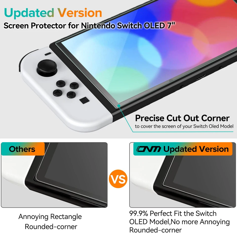 Vidrio Templado 9H para Nintendo Switch OLED Switch2 2 Protector de Pantalla, Película de Vidrio Protectora HD Transparente Anti-rayaduras Accesorios 2