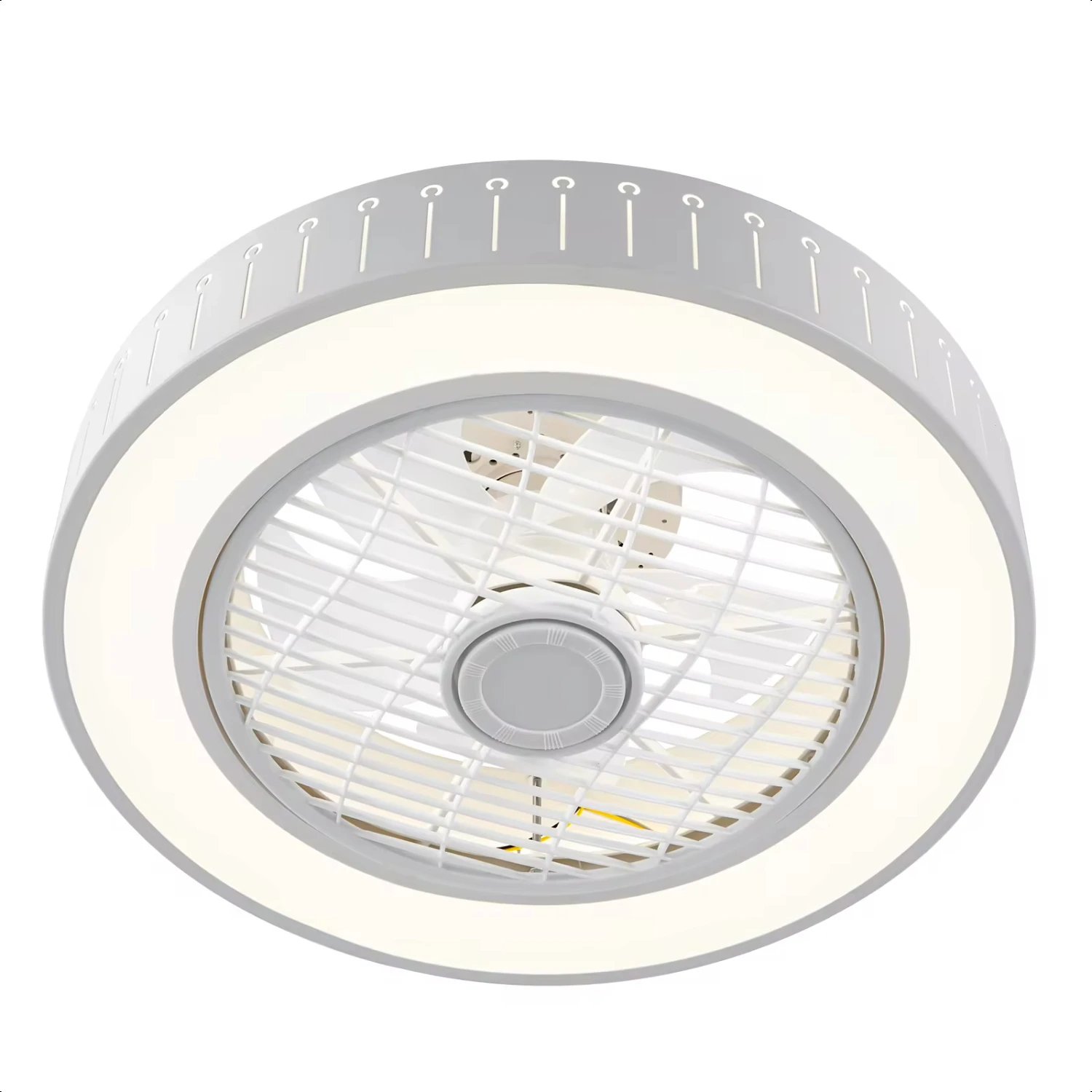 LOYALHEARTD 21.65 Modern Bladeless  Ceiling Fans Light  Blades 6-Speed 3-Colors ﻿