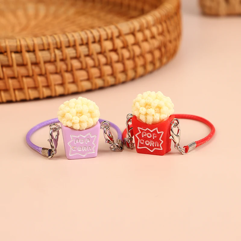 1/12 Mini domek dla lalek torba na popcorn torby Crossbody lalki wisząca dekoracja śliczne pluszowe Labubu lalka Decor akcesoria zabawki dla dzieci