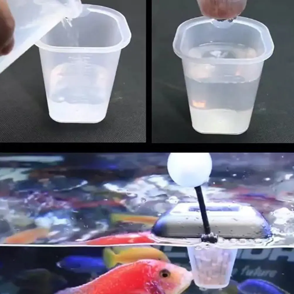 

2pcs Aquarium Feeder Food Dispenser Tool Blood Worm Feeding Cups Tank Feeders Plastic Container Freshwater Saltwater Fish
