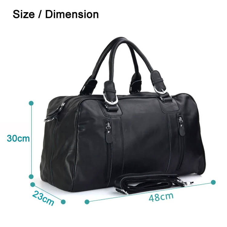 Bolsa de viagem de couro genuíno, bolsa de viagem de couro genuíno da moda, para homens, bolsa de bagagem grande para o fim de semana