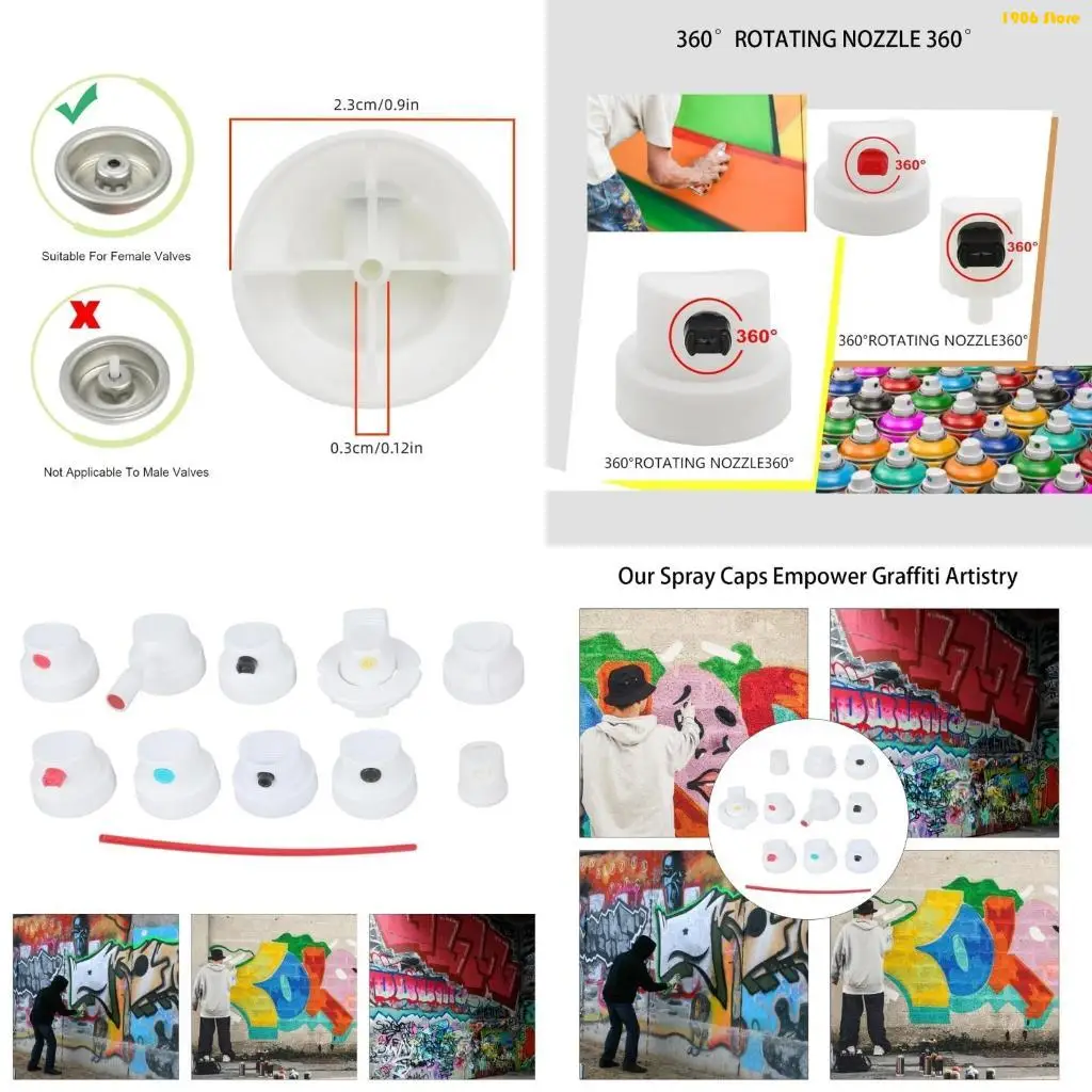 

Набор U1JB из 10 профессиональной краски может адаптерные форсунки с множественным кончиком сопла переднего распылителя, для