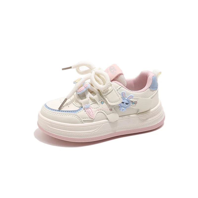 Children's Spring Summer New Style Sports Sneakers, Stylish and Versatile White Sneakers, Girls' Casual Running Student Shoes