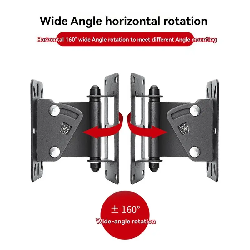 A45U Heavy-Duty Speaker Wall Mount, Universal Adjustable With Tilt And Swivel For Bookshelf