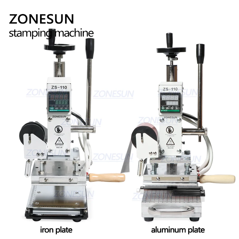 ZONESUN ZS110 Hot Foil Stamping Bronzing Embossing Machine Slideable Workbench Digital Leather PVC Paper Heat Press Machine