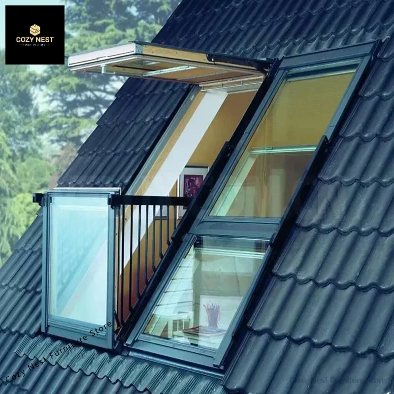 

Customized size, contact customer service before purchase, sloping roof loft skylight, loft sloping roof skylight, villa sloping