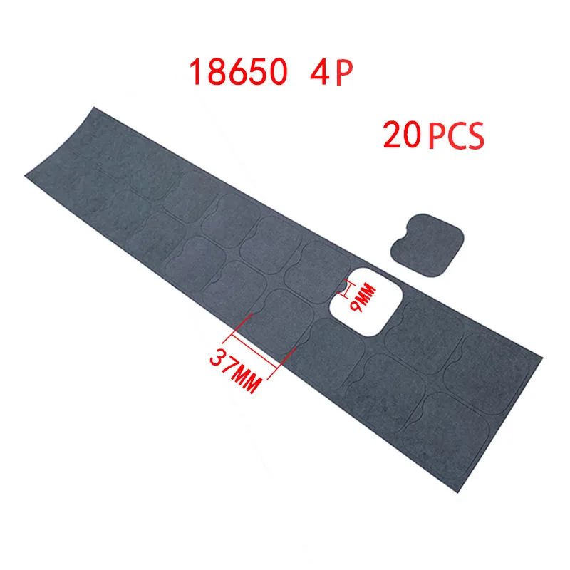 1 Sheet 18650 Battery Insulation Gasket Barley Paper Back with Adhesive Insulation Sticker Solid 18650 Battery Insulation Gasket