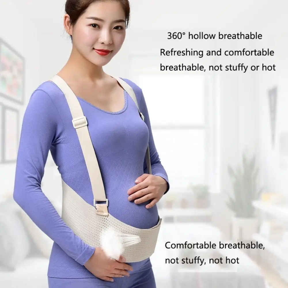 Cinto de suporte para maternidade ajustável, respirável, destacável, faixa para barriga grávida, conveniente para usar, suporte elástico para abdômen feminino