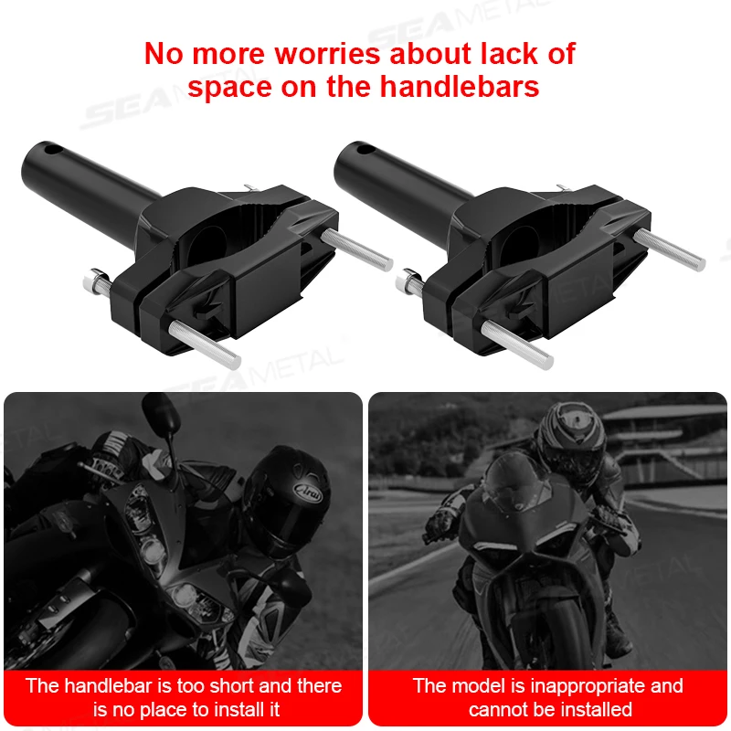 SEAMETAL Motorcycle Headlight Bracket Shock-absorbing Extension Bracket Electric Vehicles Damper Motor Bumper Shock Absorb Mount