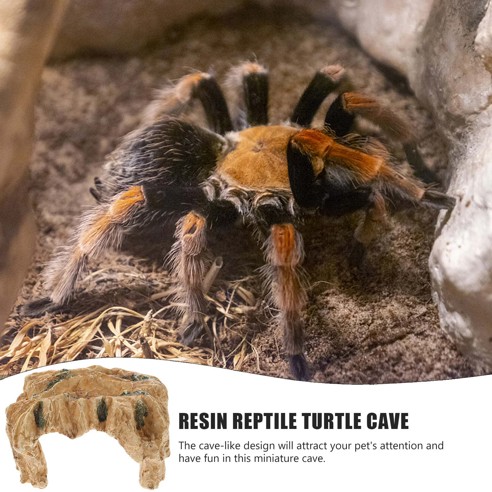 

Resin Reptile Turtle Cave Fish Tank Decorations Hexagon Dinosaur Climbing Hole nament Rock Coffee Artificial Gecko Shelter