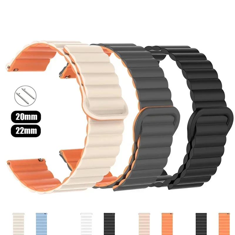 Magnetic Loop band For Amazfit GTS4/2/3/3pro/GTS2 Mini/GTR 4 42-47mm/GTR2/2e/stratos bracelet Amazfit bip 20mm 22mm watch strap