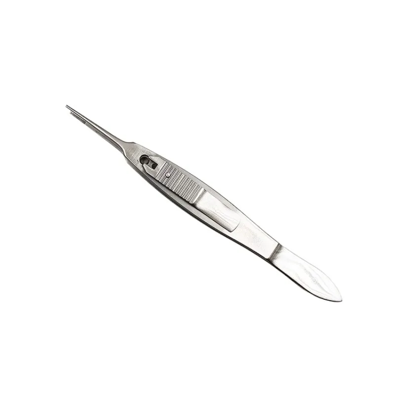 Castroviejo Fixatie Pincet Recht 1X2 Tanden 0.5Mm Met Lock Oftalmisch Oogchirurgisch Instrument