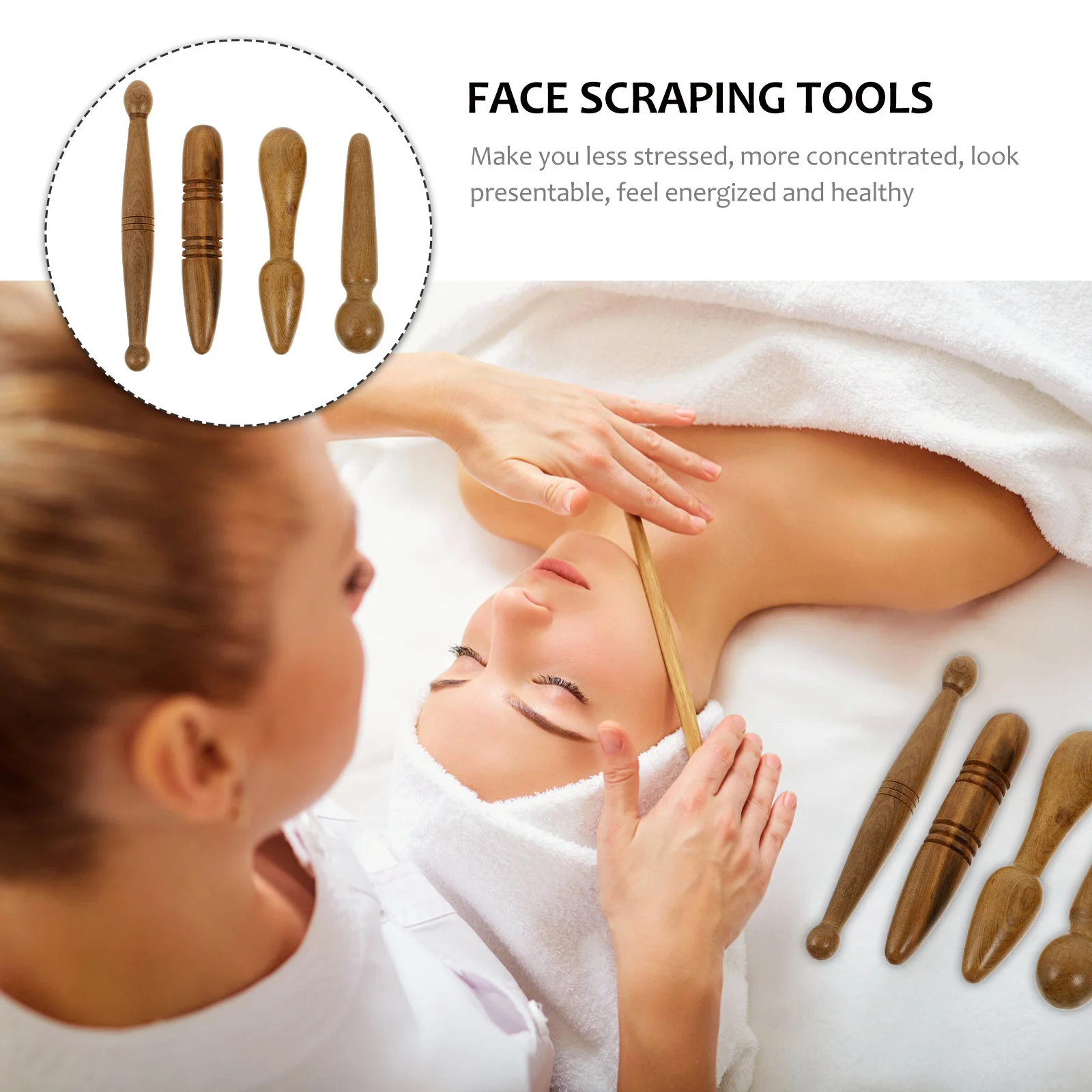 

4 шт., ручной массажер премиум-класса для акупунктурных точек для тела, головы и шеи, портативный легкий массажный инструмент для домашнего спа