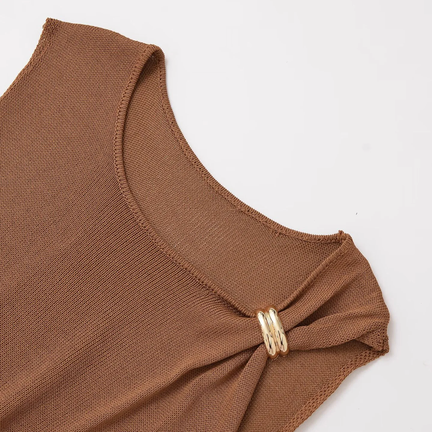 Outono simples malha topo moda assimétrico sem mangas recortado malha superior regata feminina