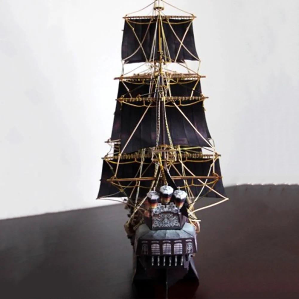 Pirate Ship Paper Model Military Fan Gift Handmade DIY Assembled Model Toy Jigsaw Model Gift