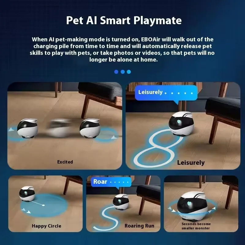 Enabot EBO Air EBO SE Intelligent Robot Wireless Camera Robot Remote Monitoring Pet Companion Robot Real Time Control Home