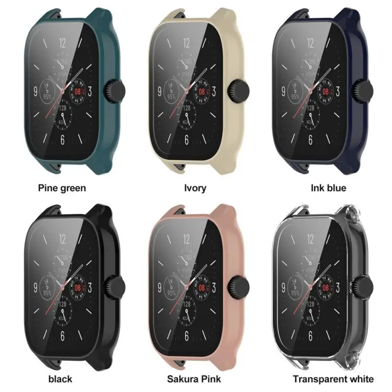 1/2/3PCS Hard Protective Case With Screen Protector for Amazfit GTS 4 Mini Bumper Full Cover Case + 9H Tempered Glass Smartwatch