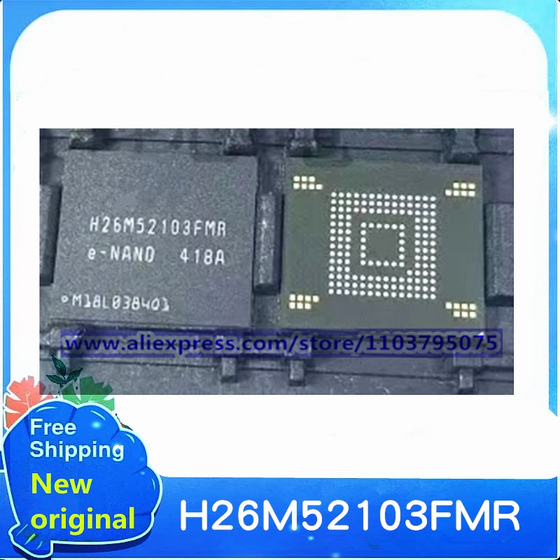 5pcs~20pcs/lot H26M52103FMR H26M52103 eMMC 16GB NAND flash memory IC chip BGA153 Used 100% Tested Good