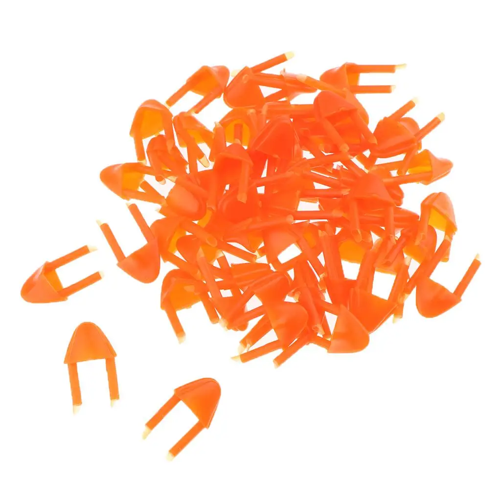 Bag of 100 Pieces Plastic Eyes Nose, for Bear Doll Stuffed Animal 12mm, Orange