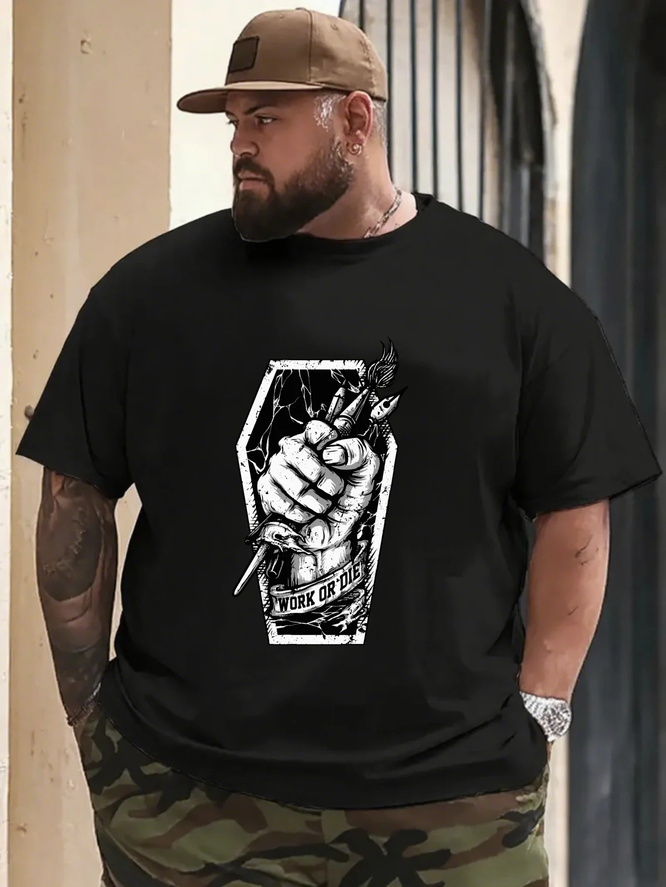 

Men's Beer Mug Graphic T-Shirt Drinking Retro Casual Streetwear Cotton Tees