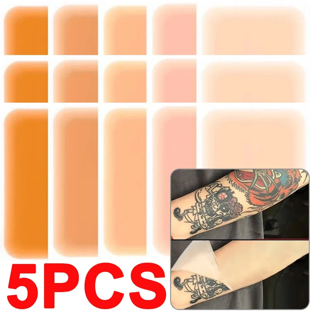 

5PCS Waterproof Tattoo Flaw Conceal Stickers Set Temporary Tattoo Cover-up Patches Full Cover Body Tattoos Scars Skin-friendly