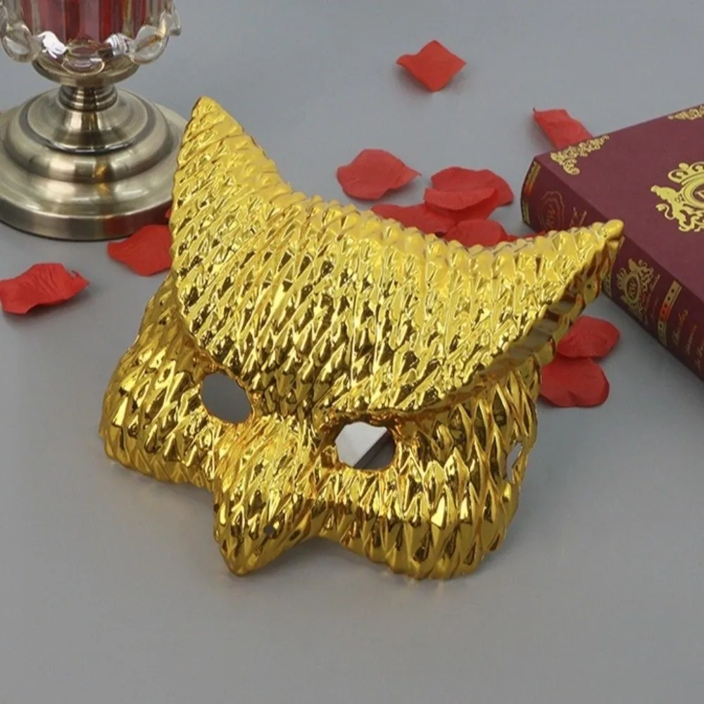 Retro Gouden Halloween Maskers Plastic Cosplay Kostuum Dierenmasker Elastisch Touw Cartoon Volgelaatsmasker Speler