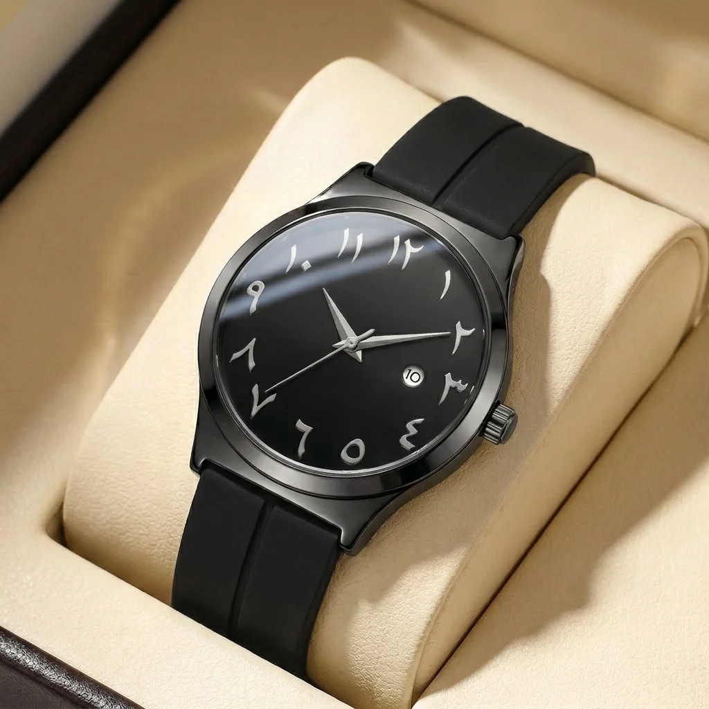 1Pcs Women's Black Dial Silicone Strap Vintage Fashion Classic Fashion Details Quartz Watch For Business Party Holiday