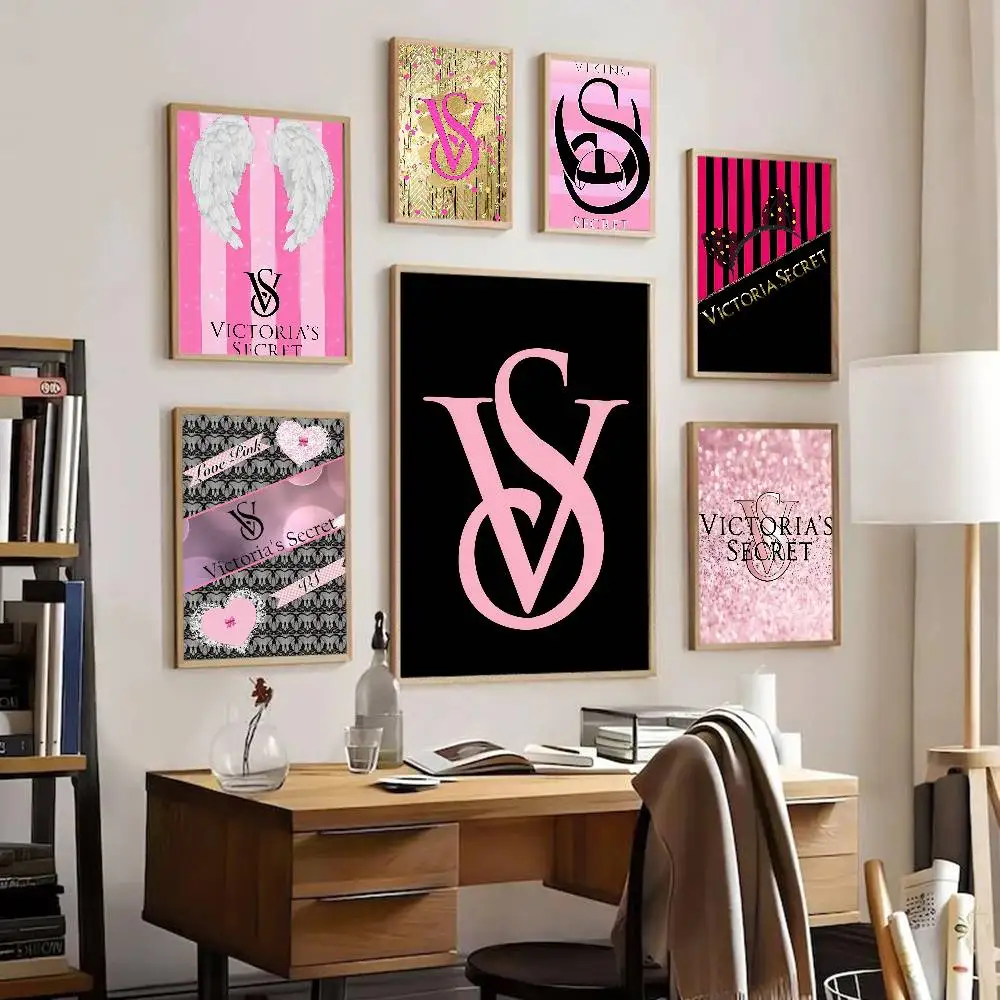 V-Victorias-Fashion-S-Secret Anime Posters Sticky Vintage Room Home Bar Cafe Decor Kawaii Room Decor
