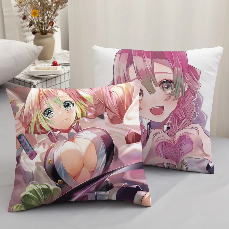 Anime Demon Slayer Pillow Cushion Cover Kanroji Mitsuri Dakimakura Throw Pillow Case