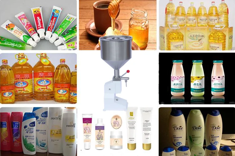 Desktop Stainless Steel Manual Small Filling Machine/cosmetic Cream Paste and Liquid Bottle Filling Machine