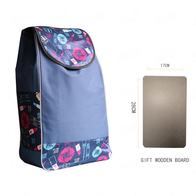 600D Oxford Replacement Bag for Shopping Cart - Fits Metal Frame, Includes Base Plate, Durable & Waterproof