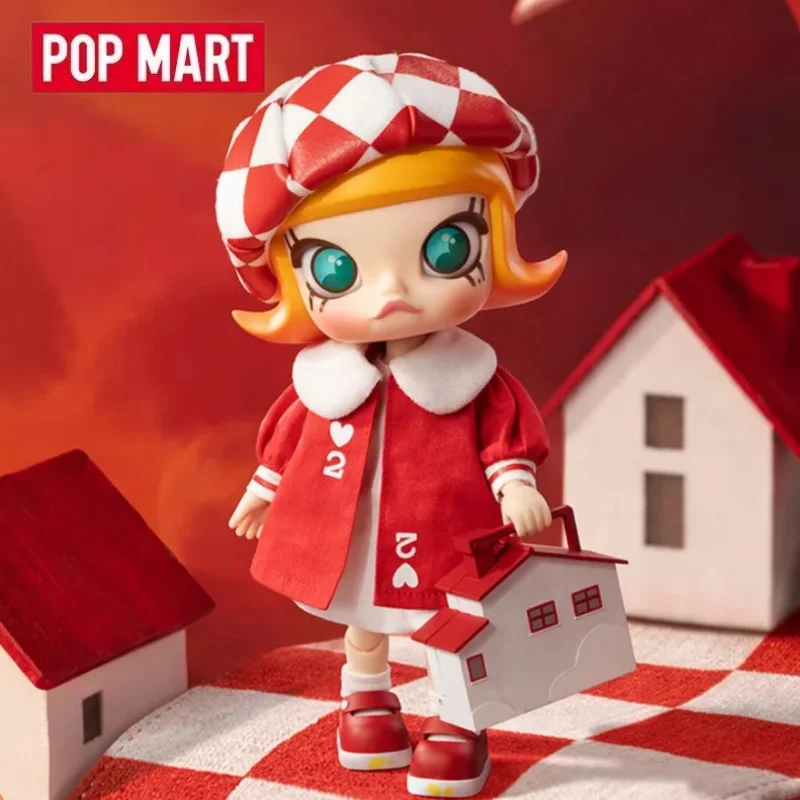 

POPMART Molly: Серия к 20-летию, аниме-фигурка 1/8, оригинальная коллекционная коробка-сюрприз, милые украшения и статуэтки
