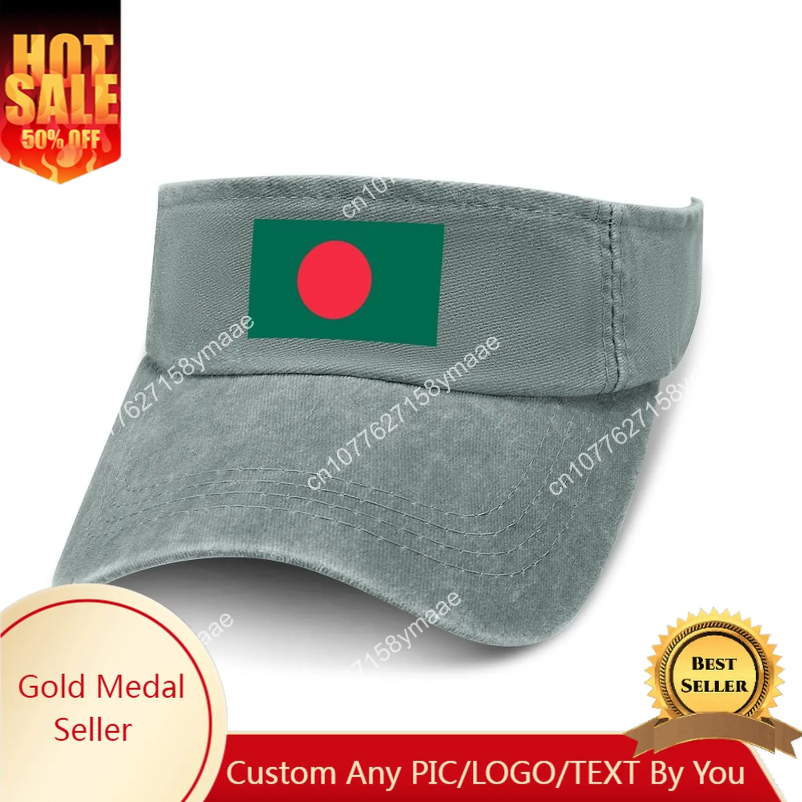 

Bangladesh Sun Visor Leaky Top Cowboy Hats Mens Womens Customize DIY Cap Sports Baseball Tennis Golf Caps Empty Open Top Hat