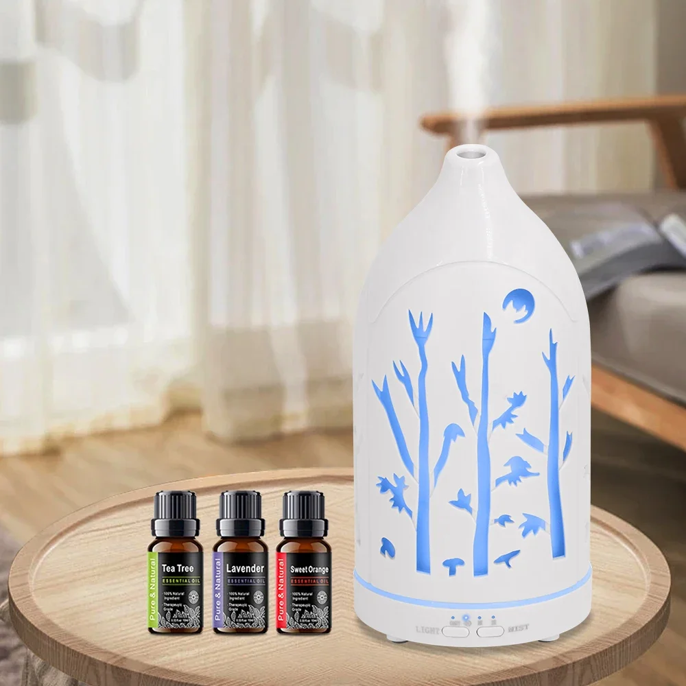 Aromatherapy Diffuser  7 Colors, 3 Oils, Auto-Off & Silent Operation  Perfect for Home & Office