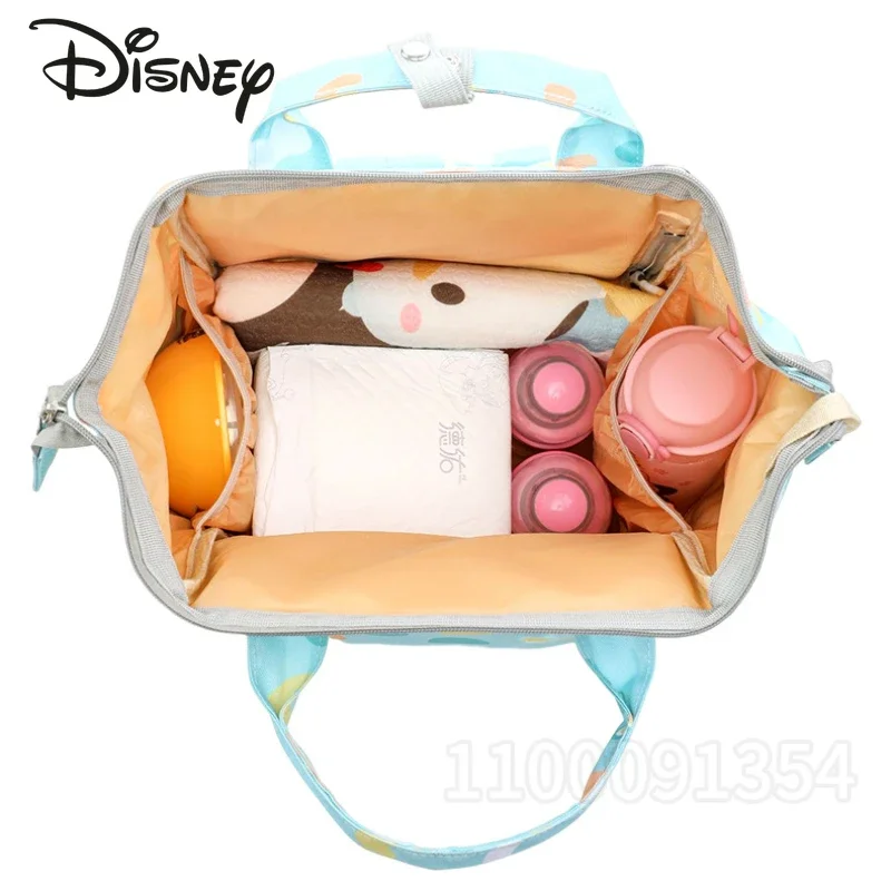 Disney original novo mickey saco de fraldas mochila marca luxo moda saco de fraldas do bebê grande capacidade multifuncional saco do bebê