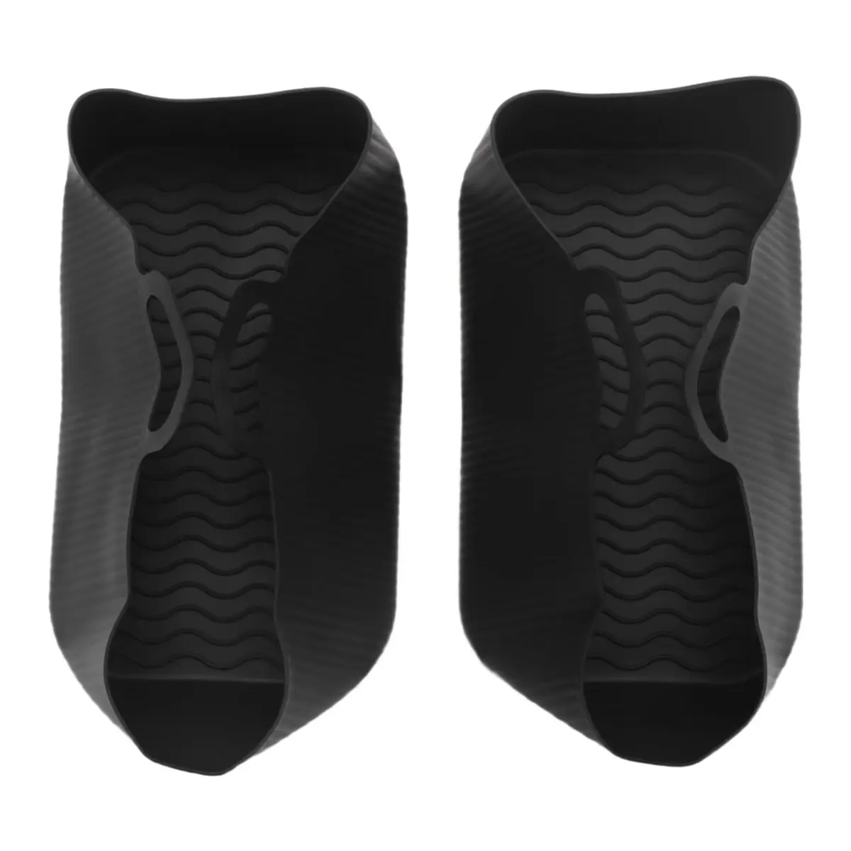 【ELEVATE LIFE】2Pcs Silicone Pot for Air Fryer Reusable Silicone Air Fryer Liner Foldable Basket Air Fryer Rack with Handles Blac