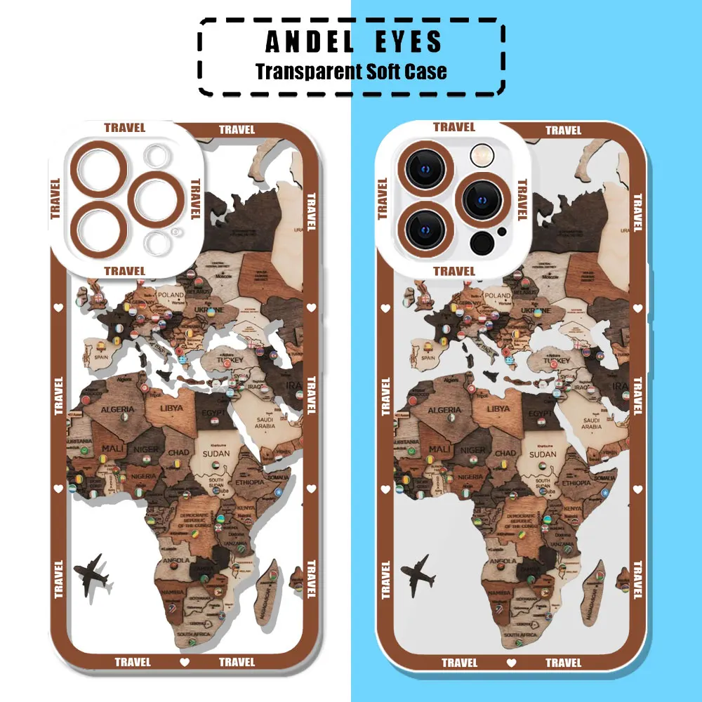 Cool Planes World Map Travel Phone Case For OPPO A98 A96 A94 A92 A79 A78 A74 A73 A58 A57 A55 A54 A53 A35 A31 A17 A16 A15 Cover