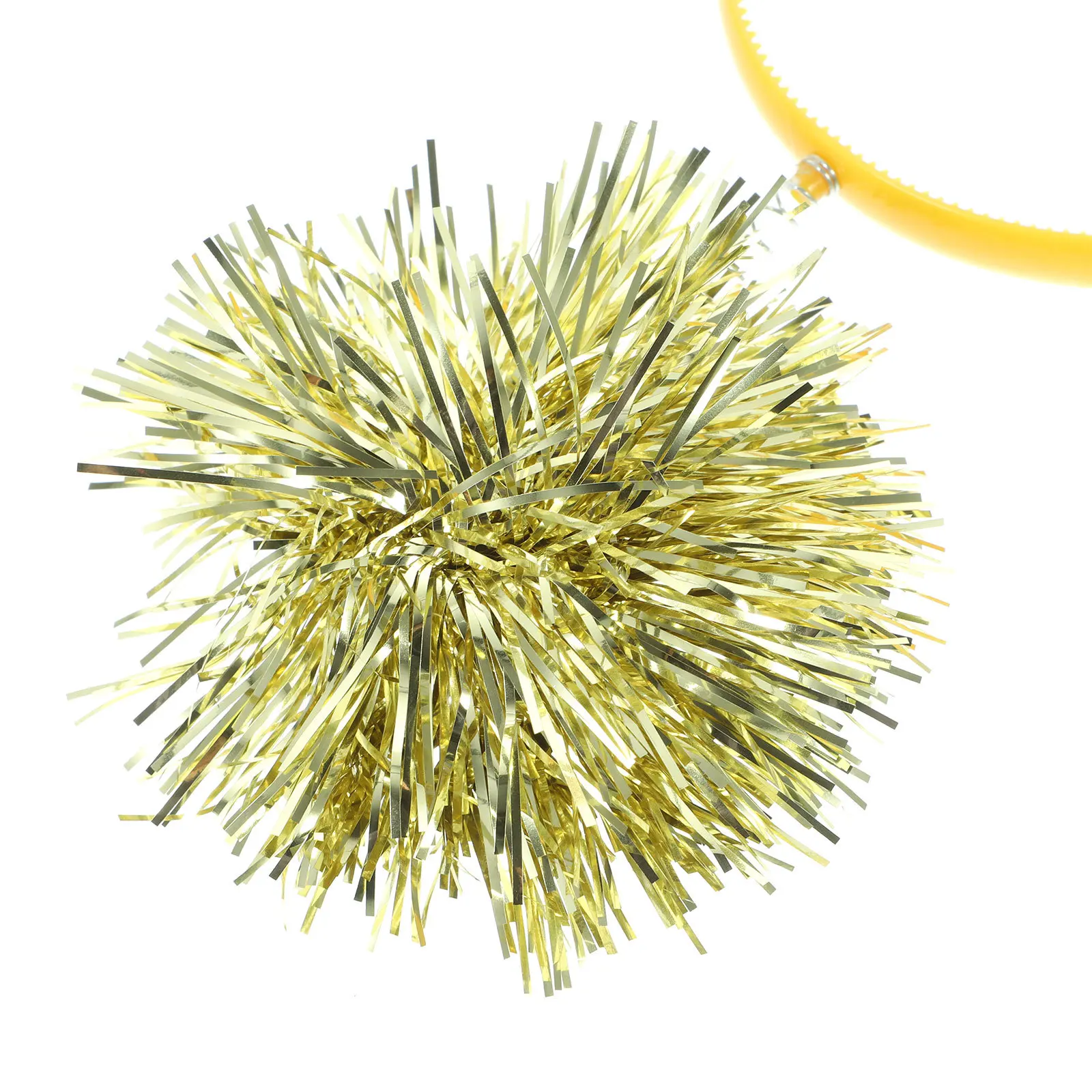 

2pcs Kids Headbands Children Hair Accessories Gold Color Cartoon Pom Pom Hair Ties Party Carnival Birthday Headwear