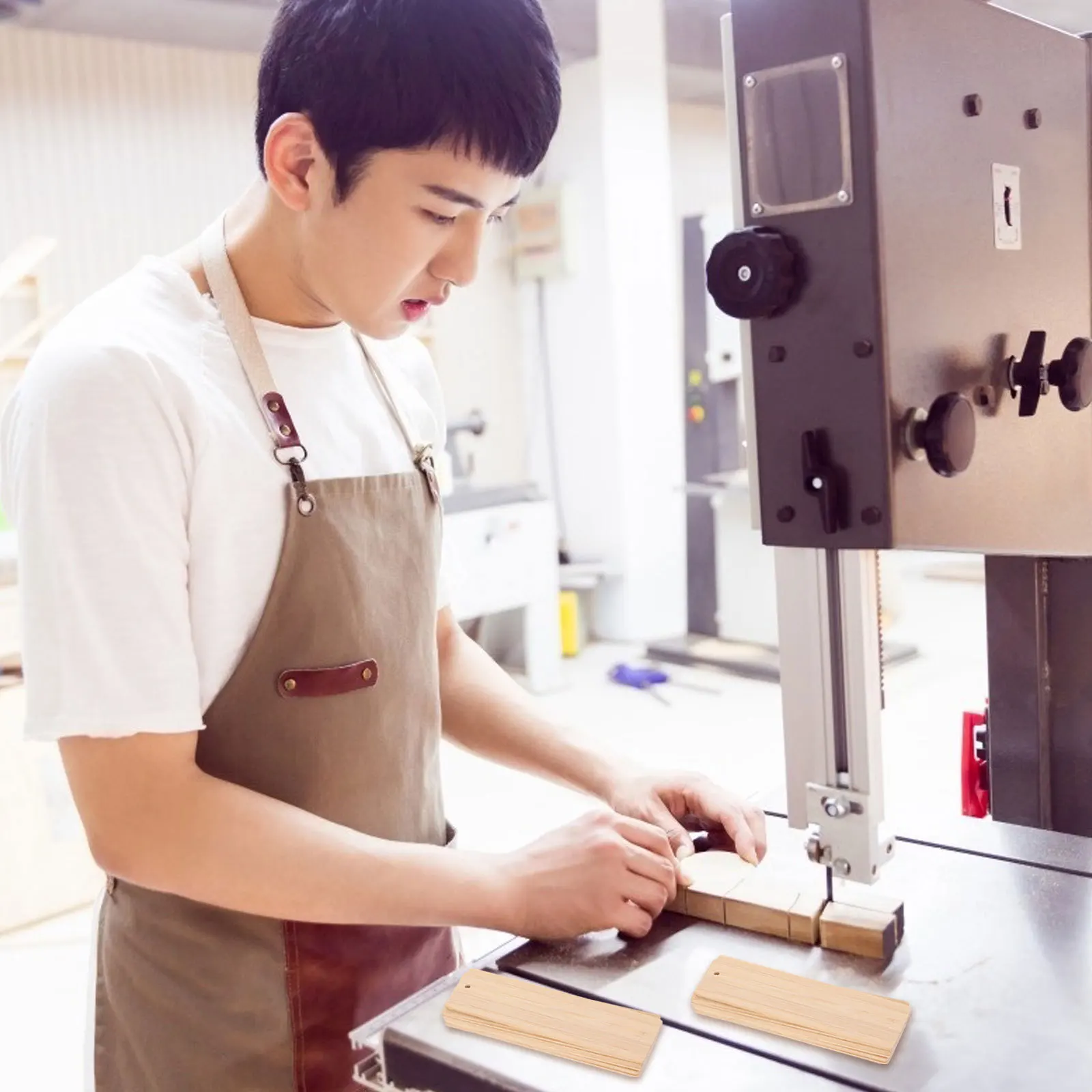 

10pcs Bamboo Bookmark Material Blank Unfinished Hanging Tags 14cmx5cmx0.2cm DIY Student Supplies Smooth Edge Design for Party