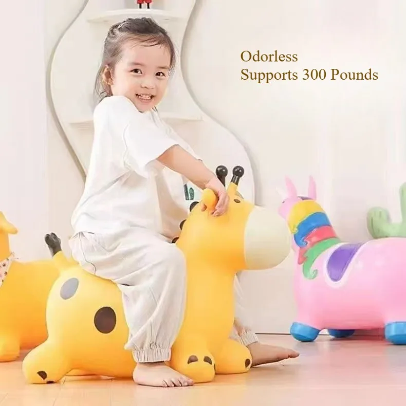 Aufblasbares Hüpfpferd auf Spielzeug, PVC-Cartoon, hüpfendes Reitspielzeug, springendes Pferd, Spielzeug für Kinder, Kleinkinder, Babyspielspielzeug – Detail 1