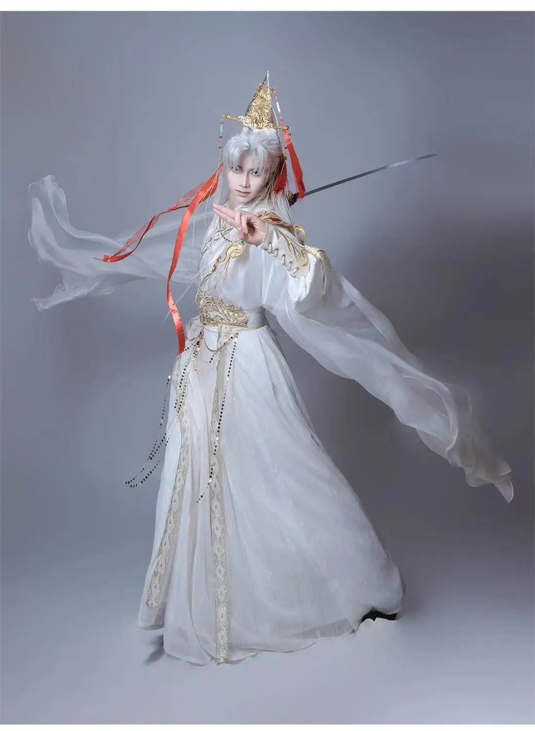 Молодежный косплей костюм маленького принца для мужчин и женщин, древний китайский королевский костюм с вышивкой, нишевый костюм на Хэллоуин, уличная мода, COS наряд