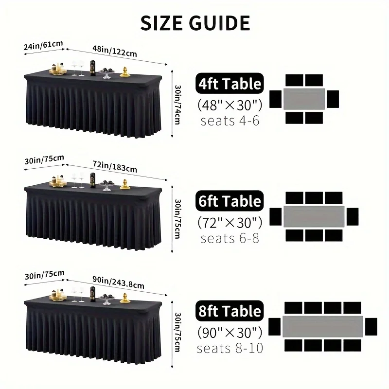 Rectangle Polyester Fiber Tablecloth Wedding Table Cloth White for Christmas Shower Birthday Events Banquet Decor Home Dining
