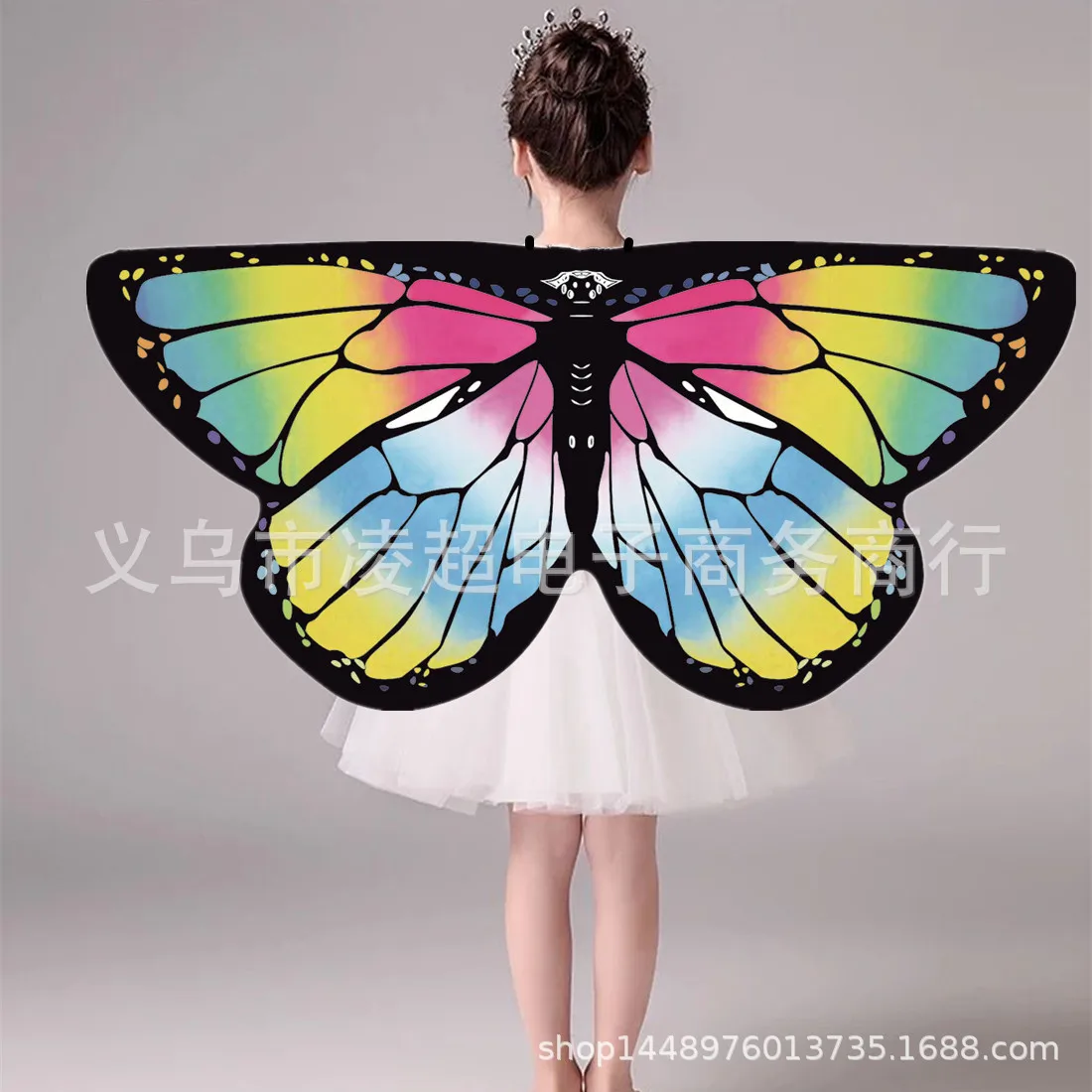 

New Children's Butterfly Cosplay Clothing Accessories Strap Butterfly Cloak Stage Performance Costumes Printed Butterfly Cloak