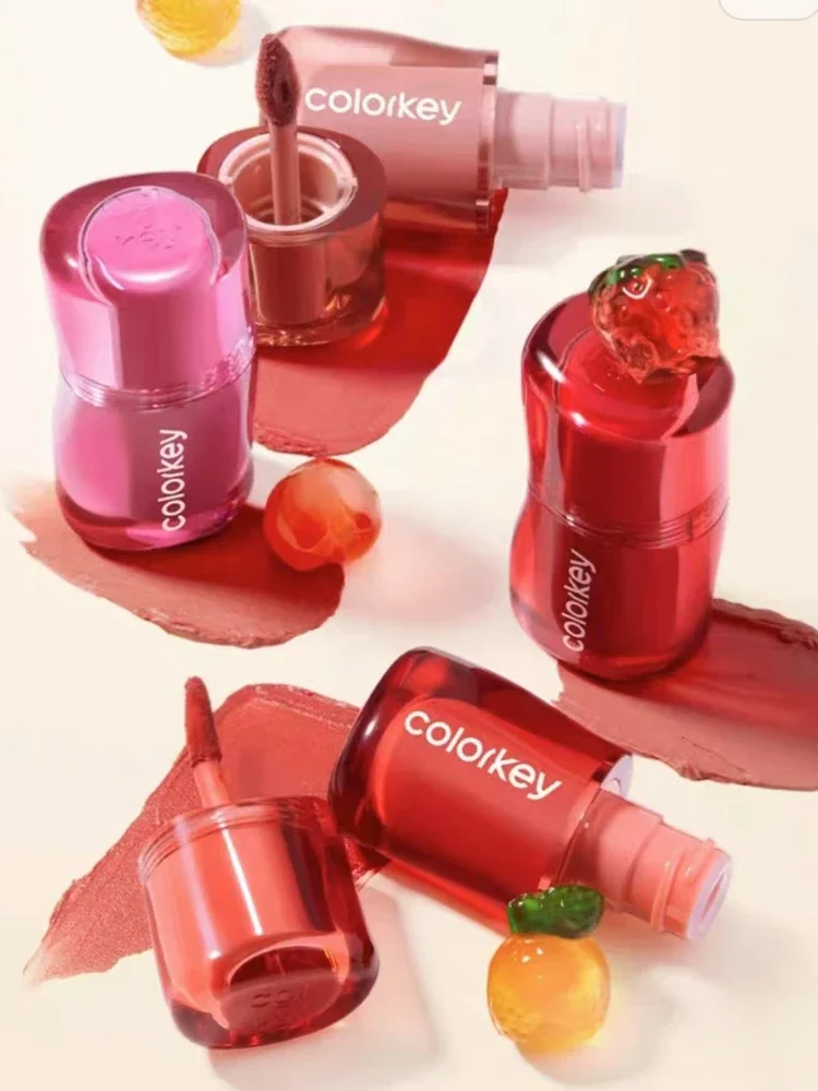 Colorkey Pinch Lips Mud Lips Glazed Mouth Red Women Velvet Matte Long-lasting Hydrating Natural Easy To Wear Cute Makeup