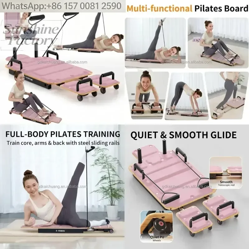 Portable Foldable Home Pilates Multifunctional Balance Board Professional Abdominal Exerciser Body Sculpting Foot Fitness