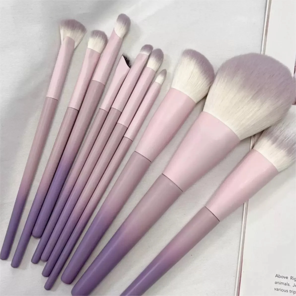 10 PCS Makeup Brushes Set Eye Shadow Foundation Women Cosmetic Brush Eyeshadow Blush Beauty Soft Make Up Tools Bag